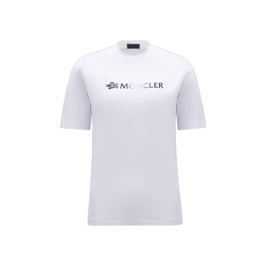 (W) 몽클레르 로고 티셔츠 옵티컬 화이트 - 23FW
