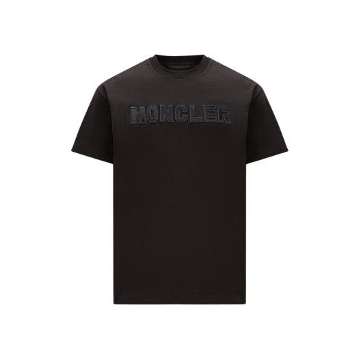 몽클레르 미러 로고 티셔츠 블랙 - 23FW