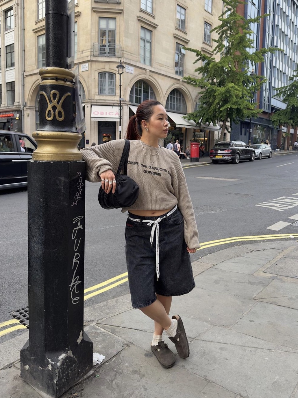 Birkenstock Boston Soft Footbed Taupe - Regular 착용 스타일
