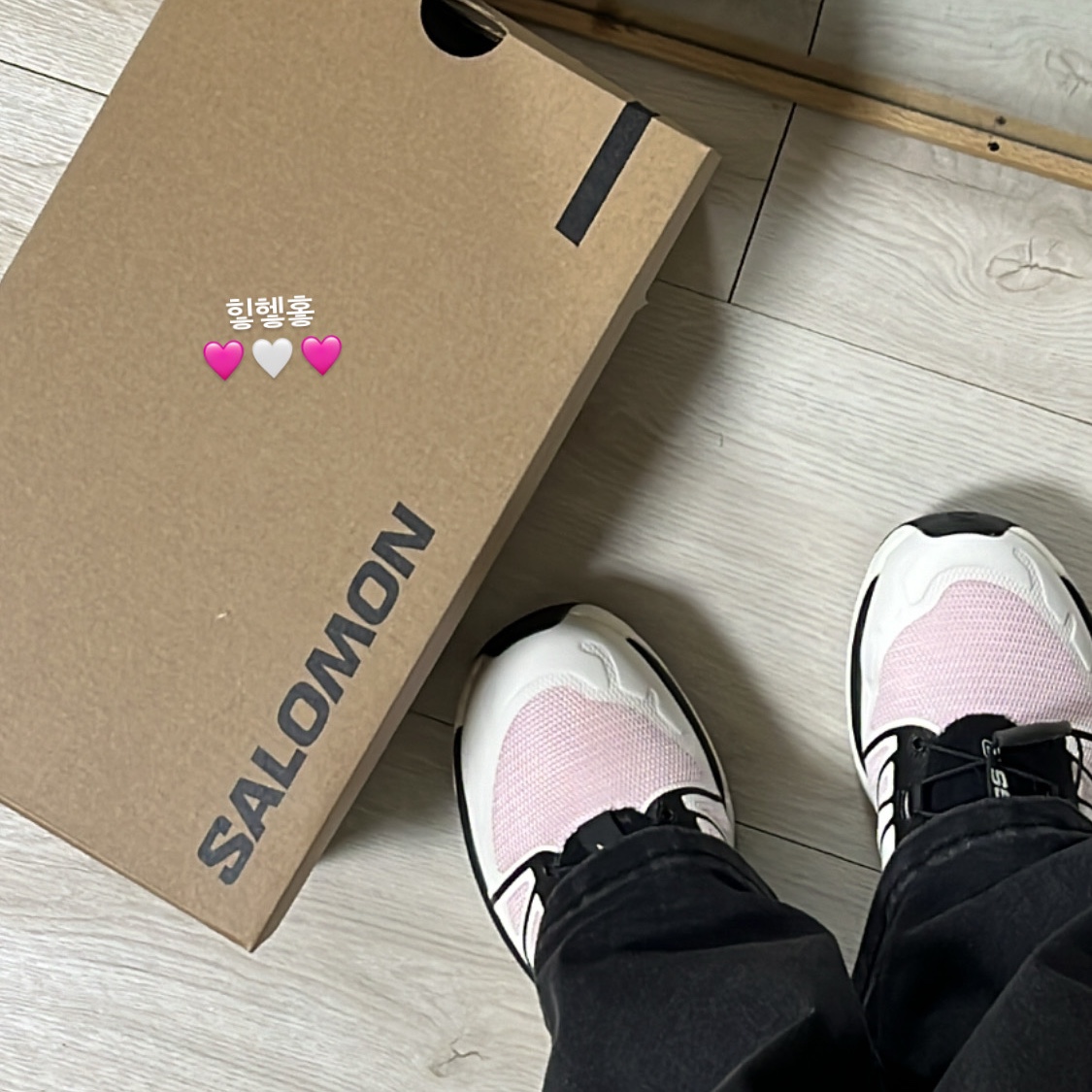Salomon XT-Wings 2 Cradle Pink 착용 스타일