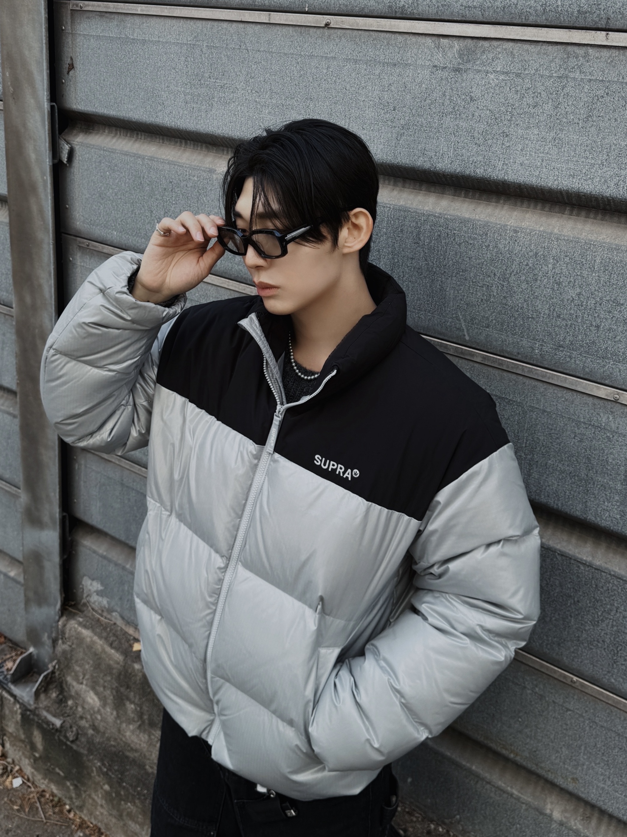 Gentle Monster Eco Duru 01 VYG Renew Black 착용 스타일 - 1