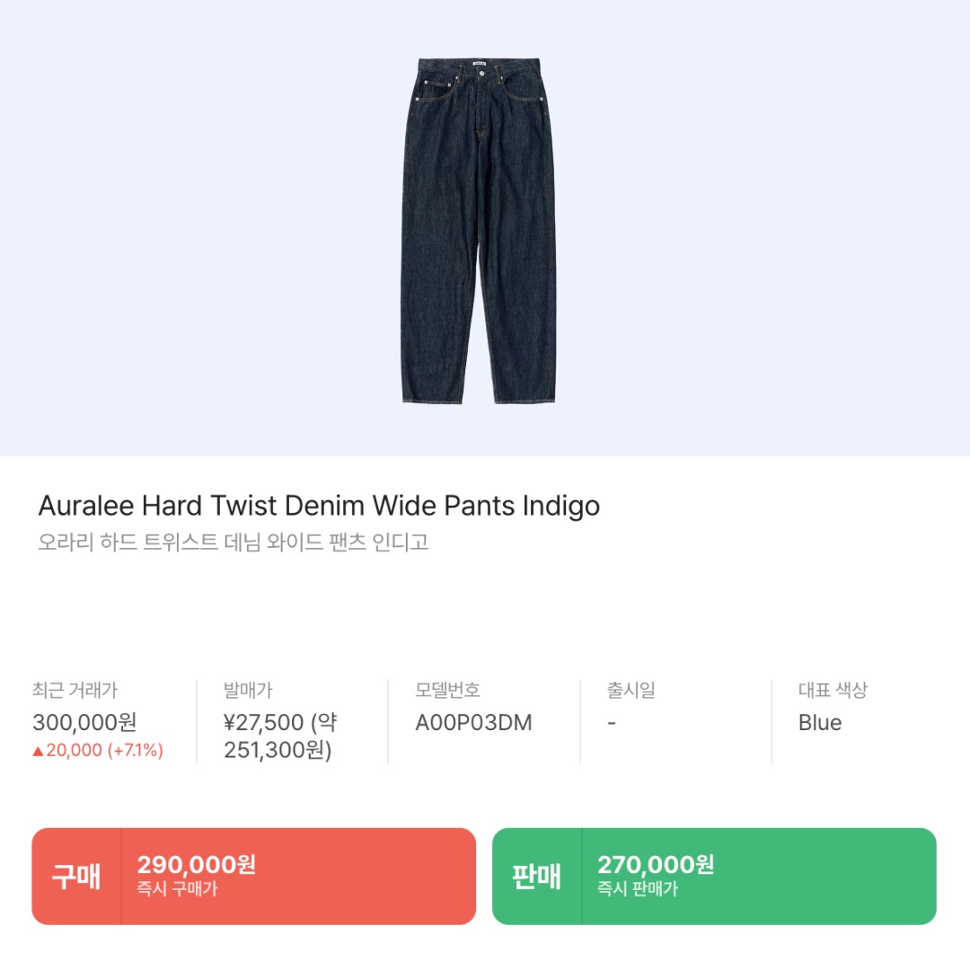 Auralee Hard Twist Denim Wide Pants Indigo 착용 스타일 - 10
