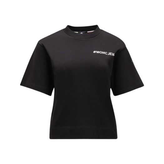 (W) 몽클레르 로고 티셔츠 블랙 - 23FW