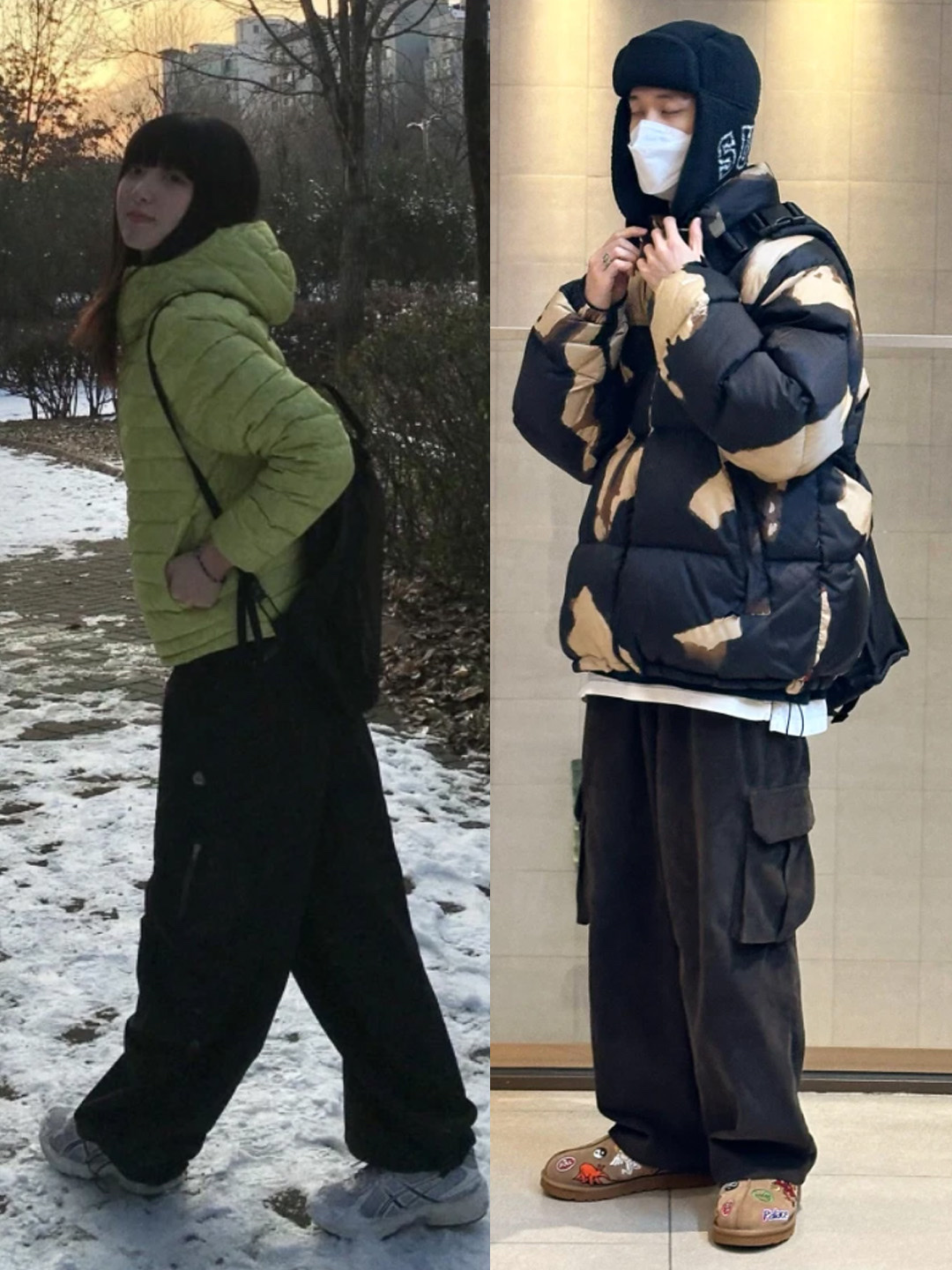 (W) Asics Gel-1130 White Midnight, UGG x Palace Tasman Slipper Chestnut 착용 스타일 - 2