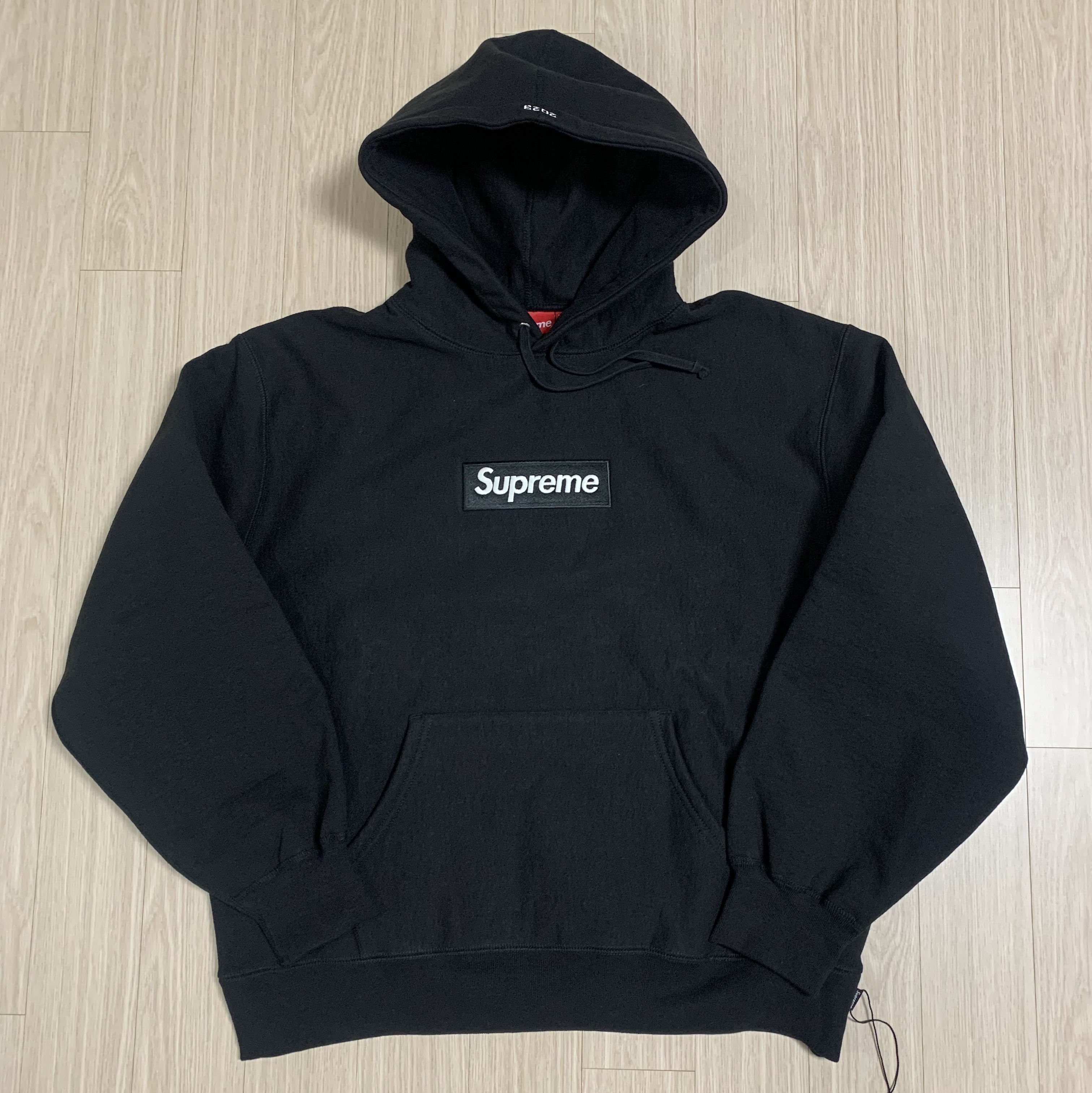 Supreme Box Logo Hooded Sweatshirt Black - 23FW 착용 스타일