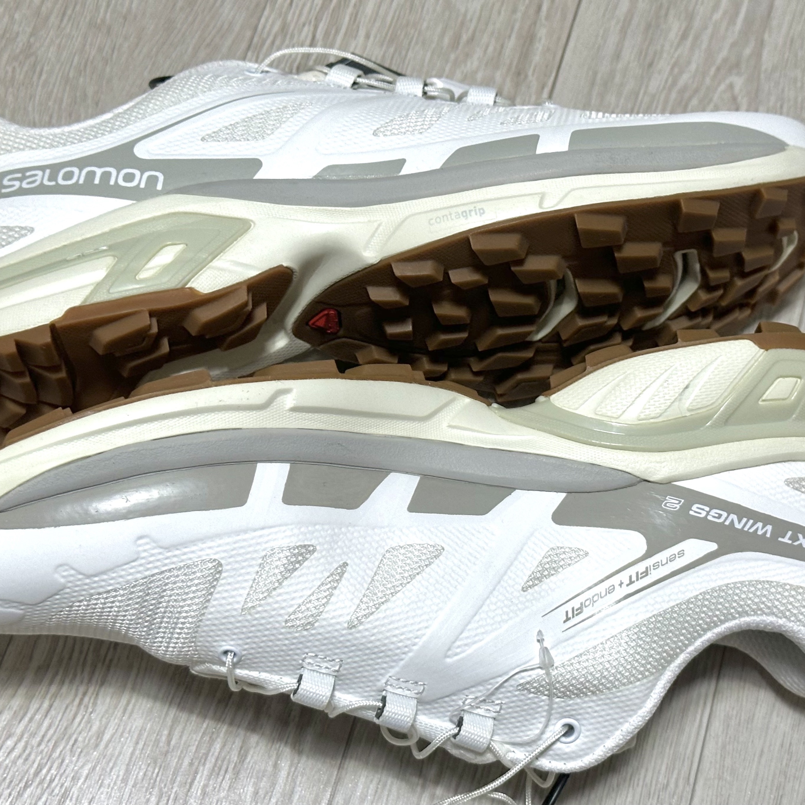 Salomon XT-Wings 2 White Vanila Ice 착용 스타일 - 2