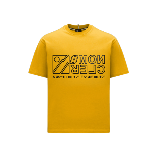 몽클레르 로고 티셔츠 옐로우 - 23FW
