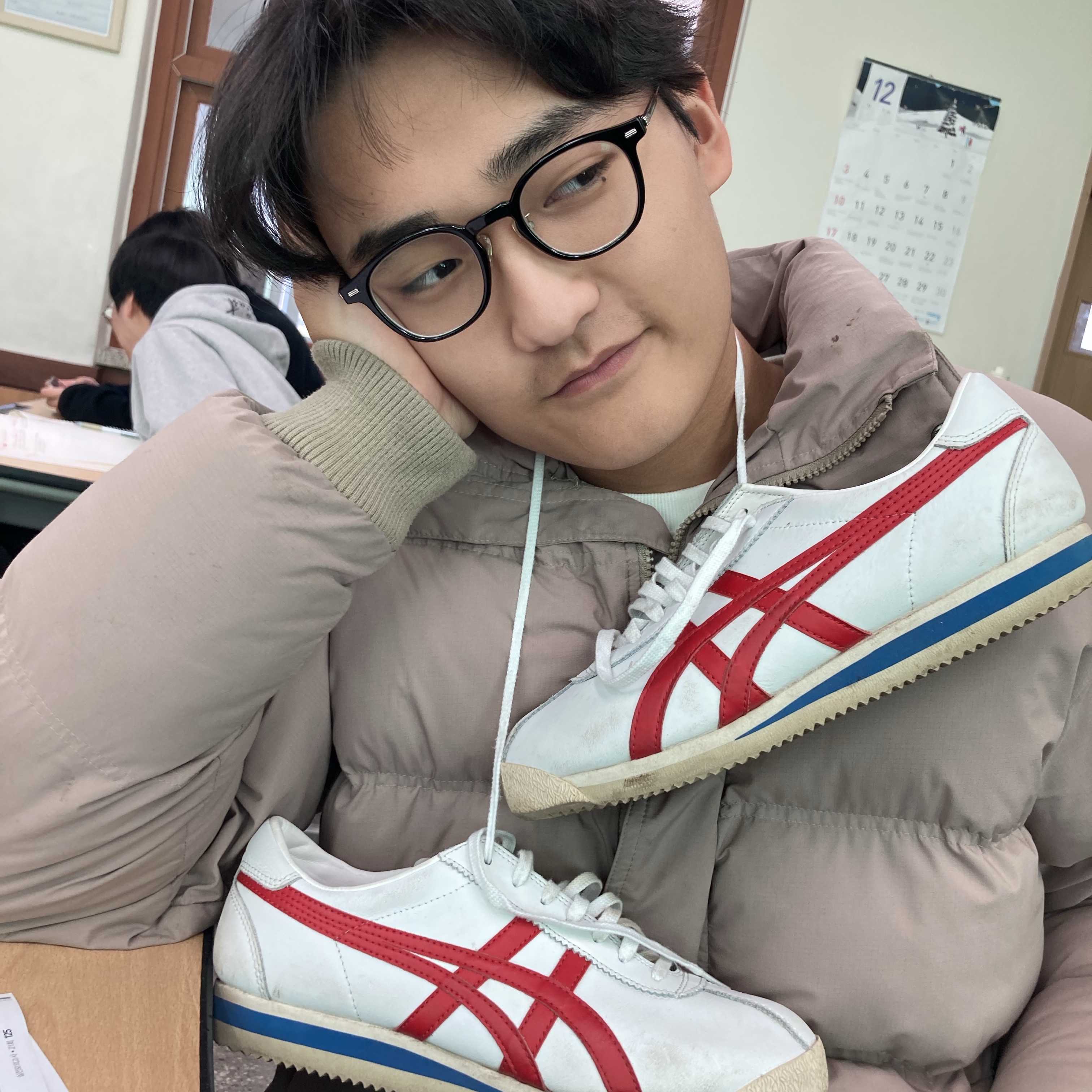 Onitsuka Tiger Corsair White True Red 착용 스타일