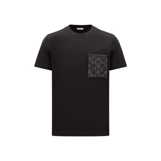 몽클레르 모노그램 패치 티셔츠 블랙 - 23FW