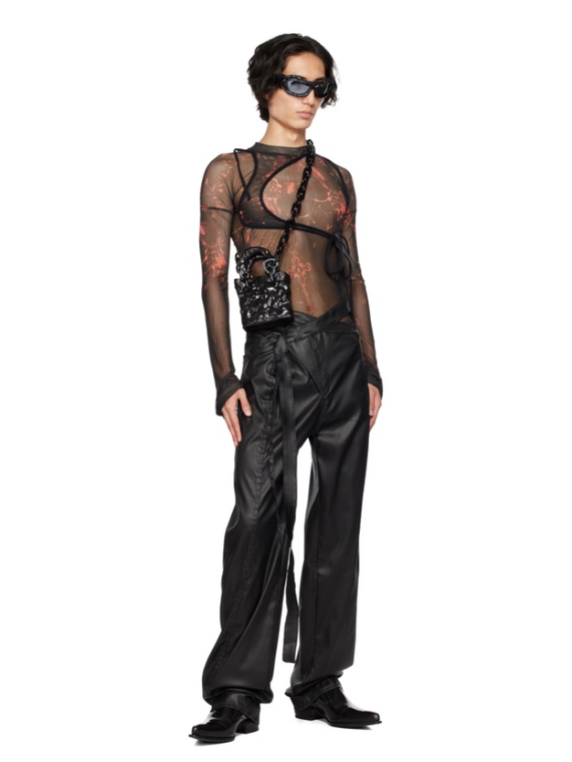 Ottolinger Women Woven Signature Wrap Denim Black 착용 스타일 - 1