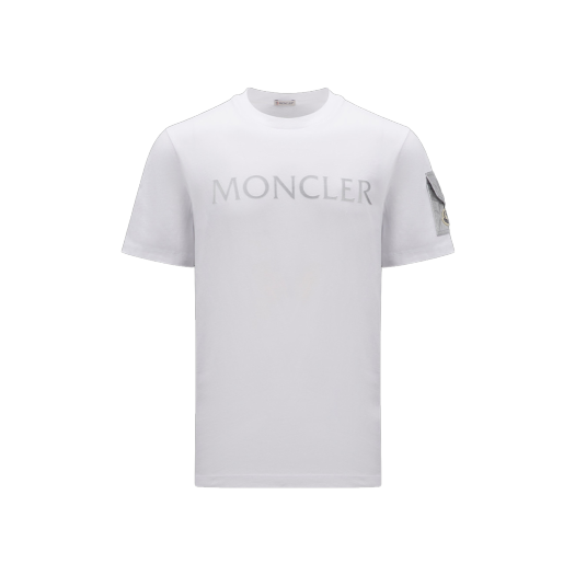몽클레르 로고 티셔츠 옵티컬 화이트 - 23FW