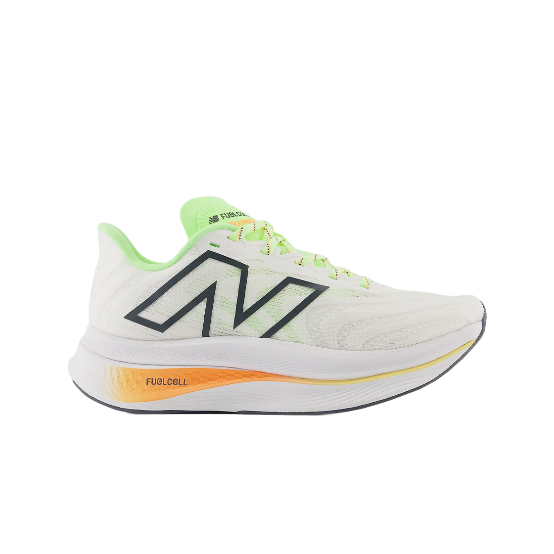 (W) 뉴발란스 퓨어셀 슈퍼컴프 트레이너 v2 화이트 핫 망고 - D 와이드((W) New Balance Fuelcell Supercomp Trainer v2 White Hot Mango - D Wide) - 1