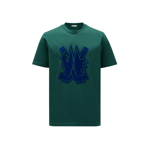 몽클레르 하키 로고 티셔츠 그린 - 23FW