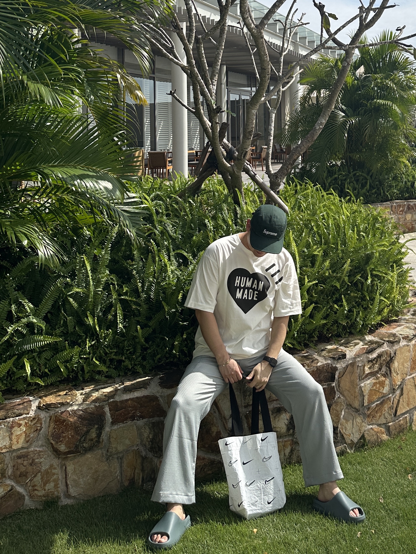 Supreme Washed Chino Twill Camp Cap Pine Green - 23FW, Adidas Yeezy Slide Slate Marine 착용 스타일