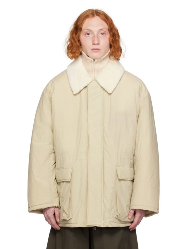 Amomento Padded Safari Jumper Beige 착용 스타일 - 2