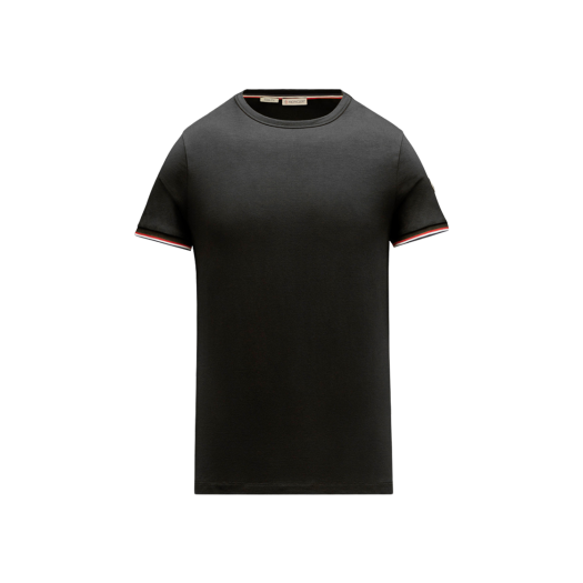 몽클레르 코튼 티셔츠 블랙 - 24SS