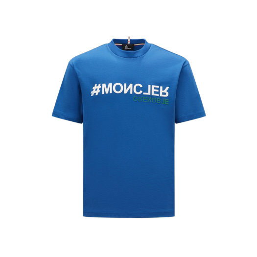 몽클레르 로고 티셔츠 블루에트 - 23FW