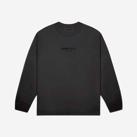 에센셜 롱슬리브 티셔츠 제트 블랙 - 23FW