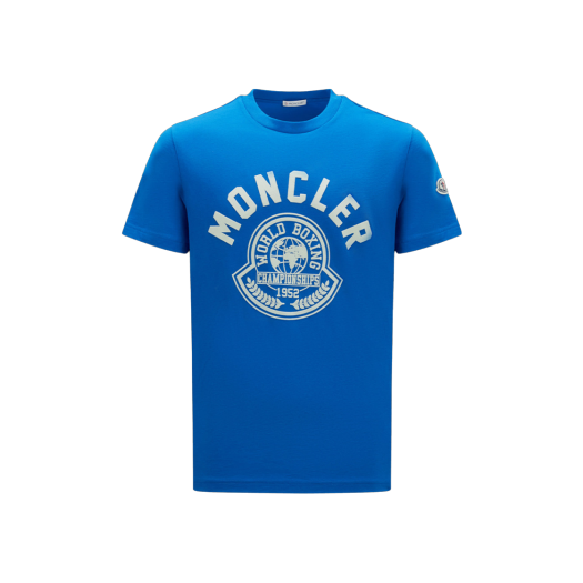 몽클레르 프린티드 모티프 티셔츠 로얄 블루 - 23FW