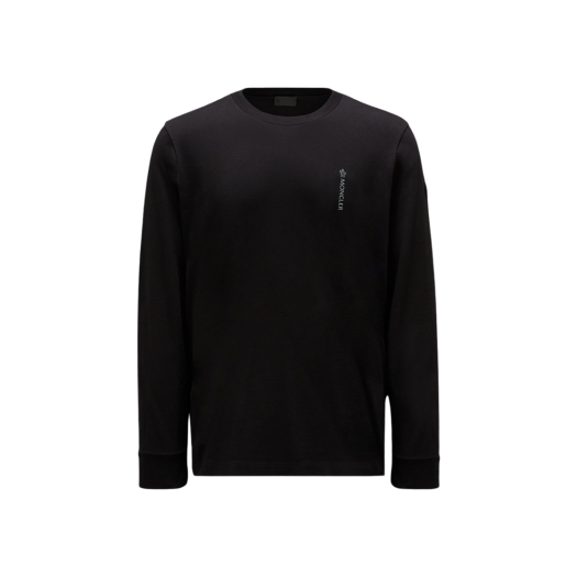 몽클레르 로고 롱슬리브 티셔츠 블랙 - 23FW