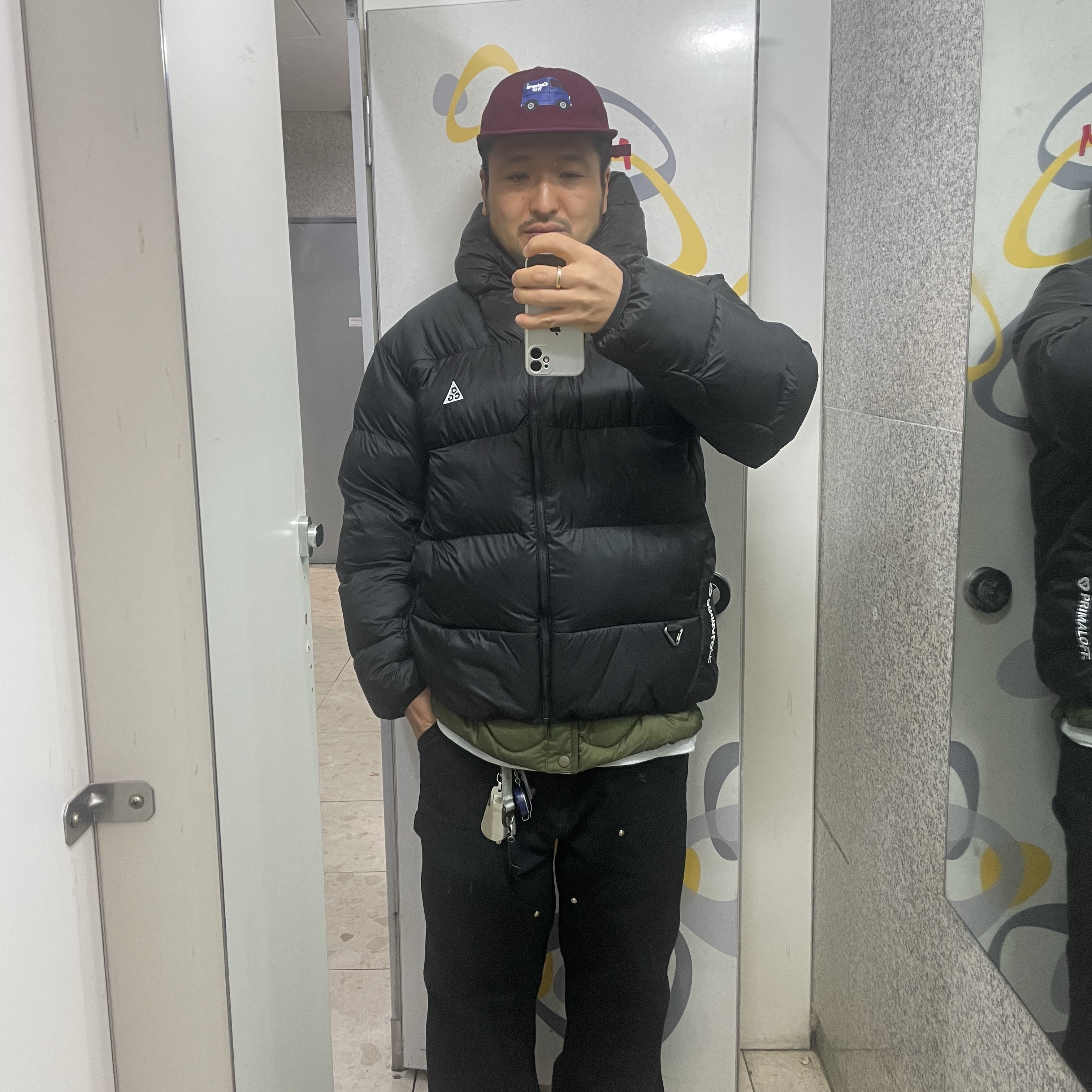 Nike ACG Therma-Fit ADV Lunar Lake Puffer Jacket Black - Asia 착용 스타일