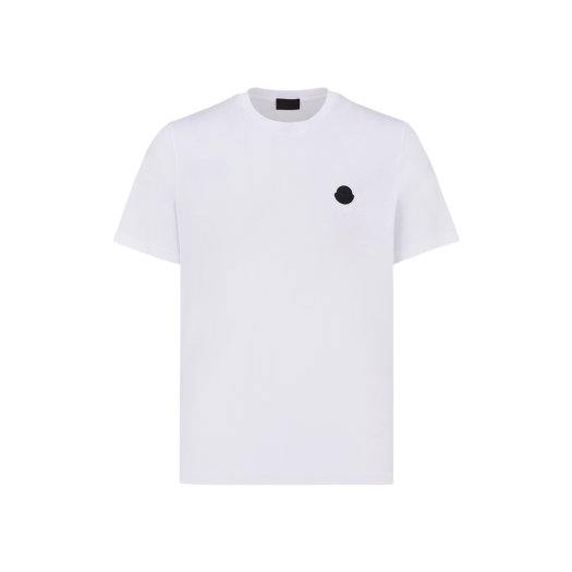 몽클레르 버티컬 로고 티셔츠 옵티컬 화이트 - 24SS