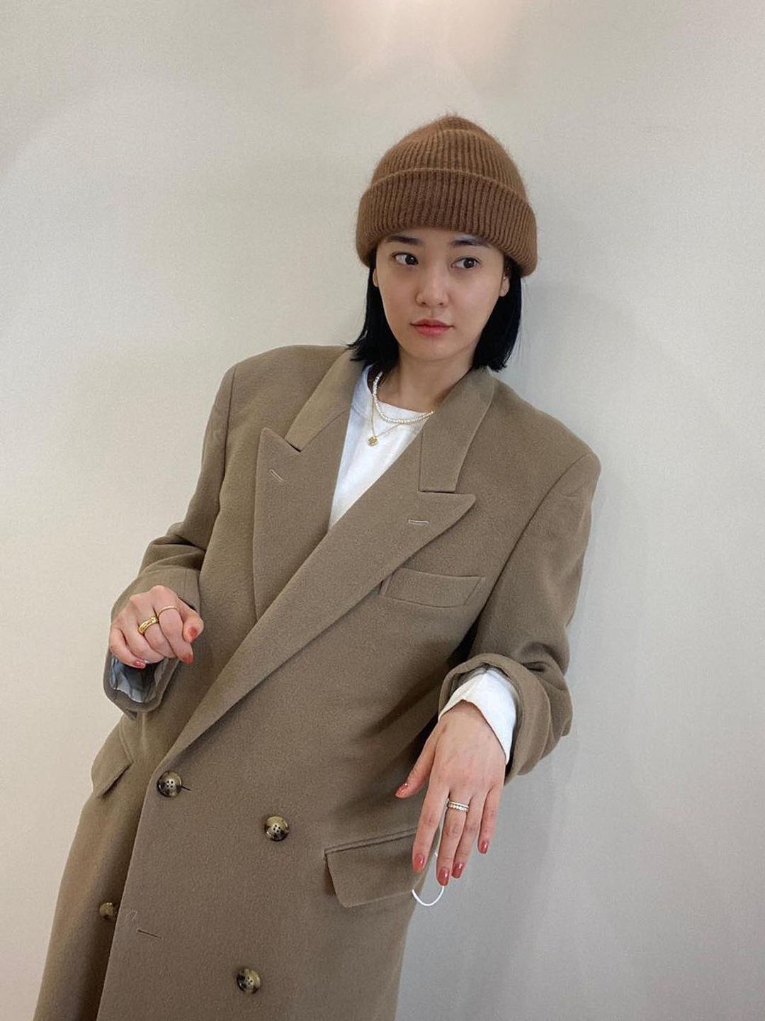 (W) S Max Mara Poldo Wool Robe-Style Coat Camel 착용 스타일 - 2