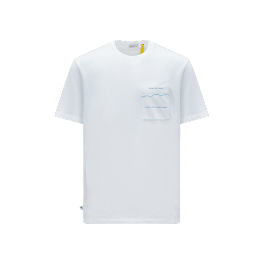 몽클레르 로고 티셔츠 옵티컬 화이트 - 23FW