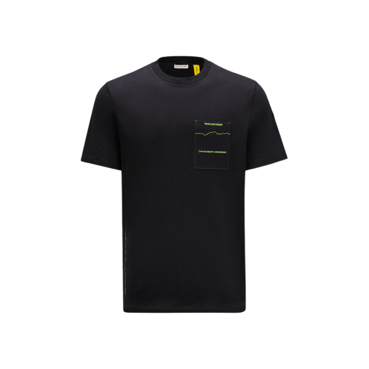 몽클레르 로고 티셔츠 블랙 - 23FW