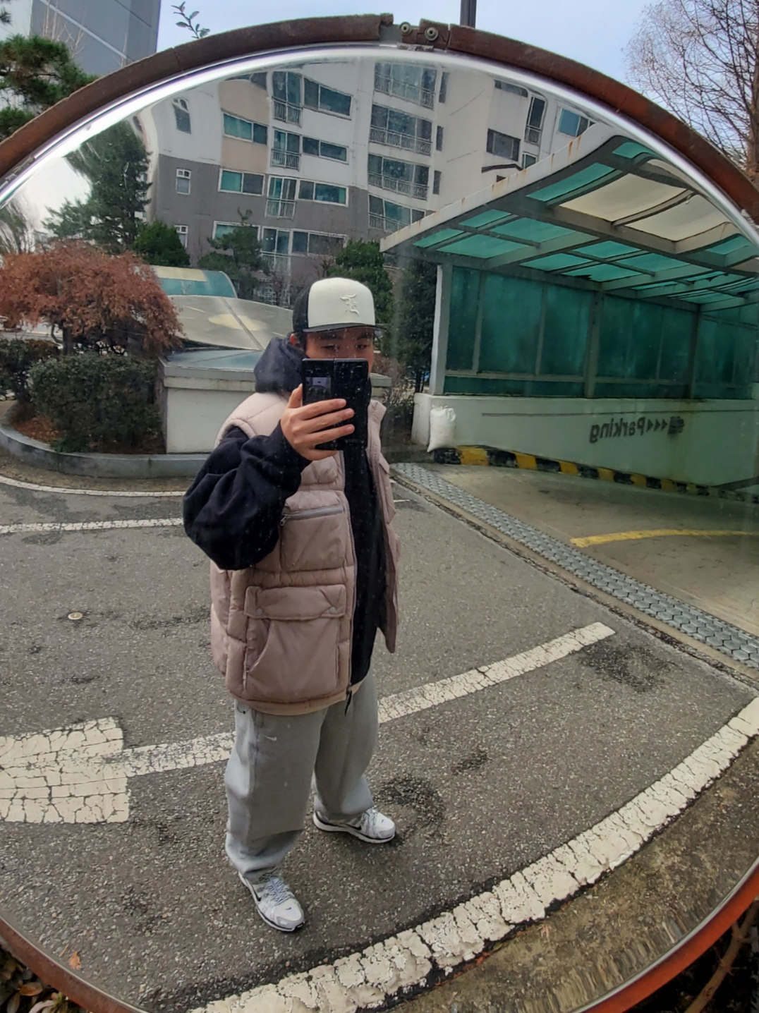 (W) Nike NRG Solo Swoosh Fleece Pants Dark Grey Heather - US/EU, (W) Nike P-6000 Coconut Milk Metallic Silver 착용 스타일 - 1