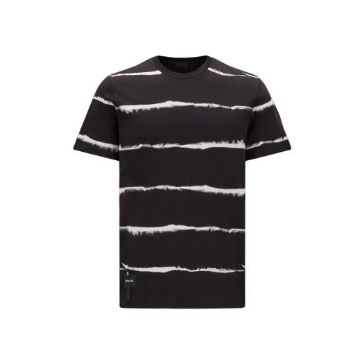 몽클레르 스트라이프 티셔츠 블랙 화이트 - 23FW