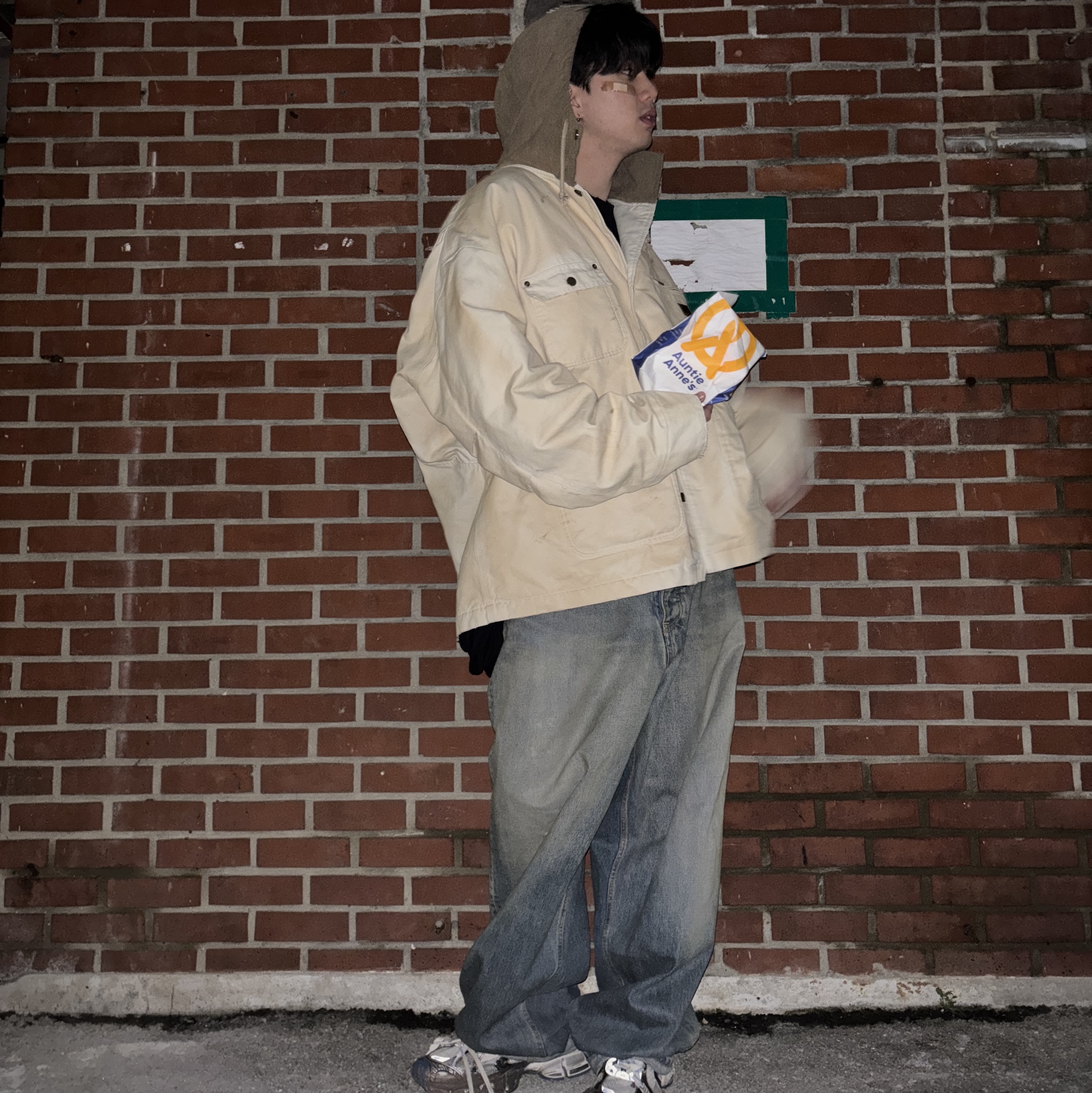 Project G/R Oversized Chore Work Jacket Beige, Balenciaga 3XL Sneakers Worn Out Grey White Blue 착용 스타일 - 6