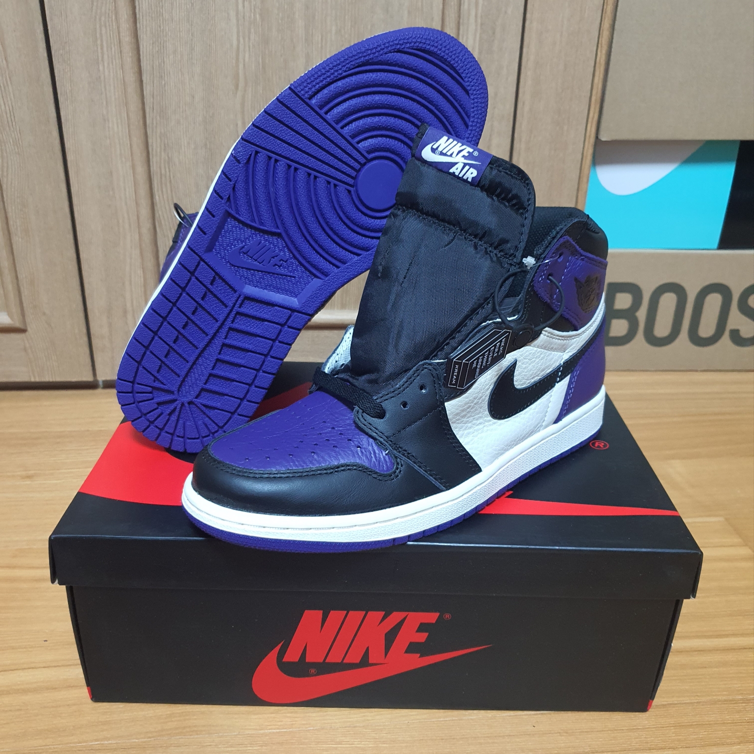 Jordan 1 Retro High Court Purple 착용 스타일 - 8