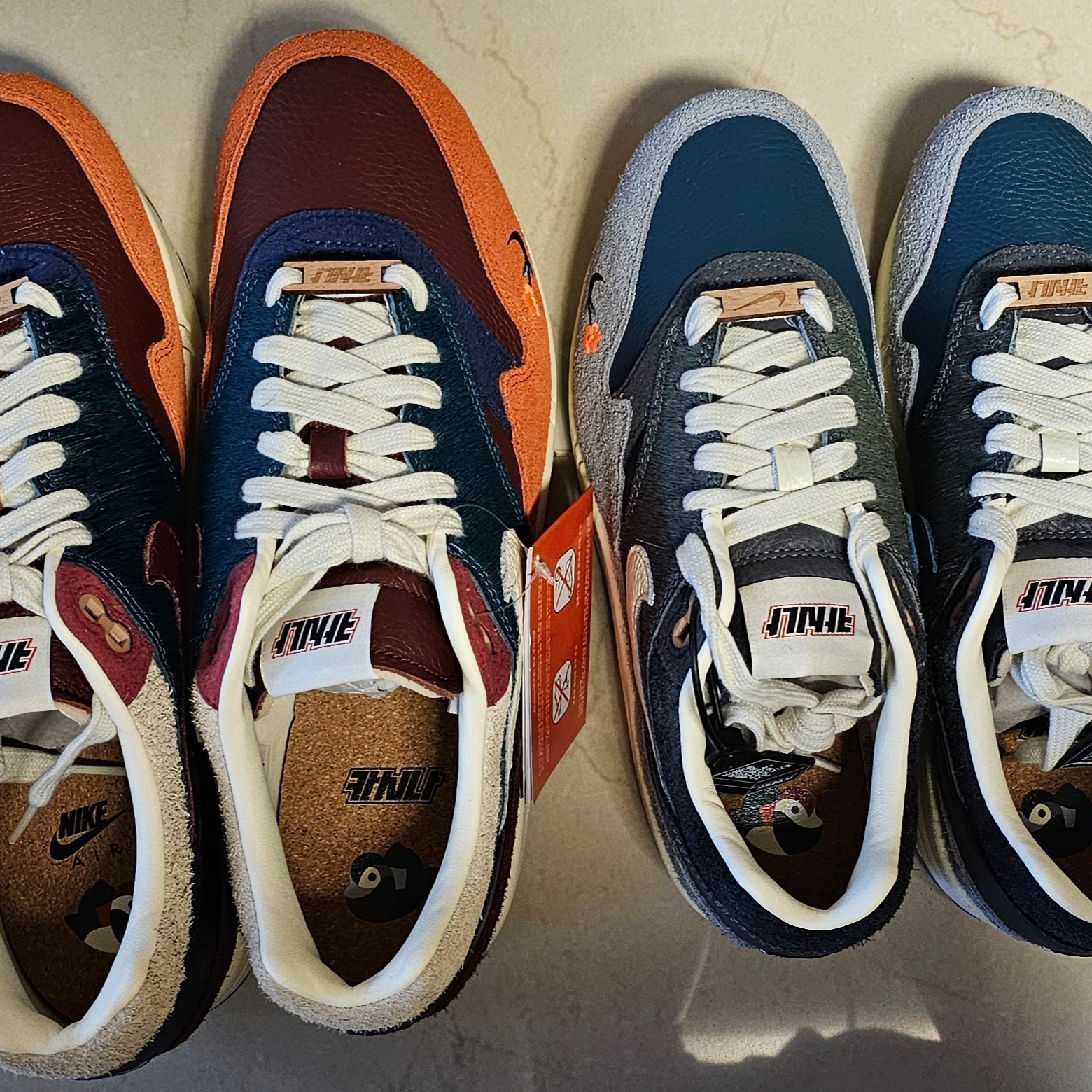 Nike x Kasina Air Max 1 SP Won-Ang Particle Grey, Nike x Kasina Air Max 1 SP Won-Ang Orange 착용 스타일 - 6