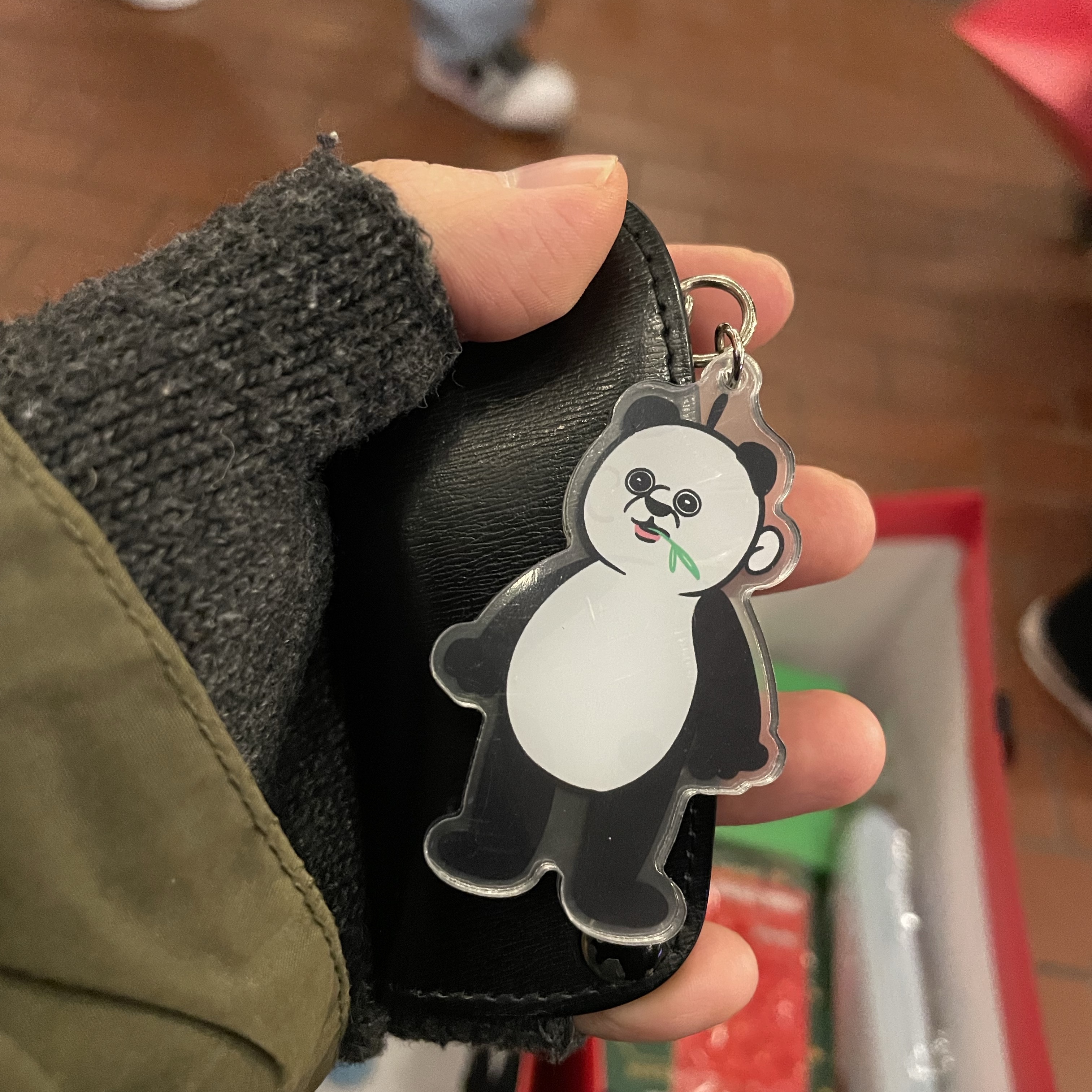 Bbangbbang Panda Keyring 착용 스타일