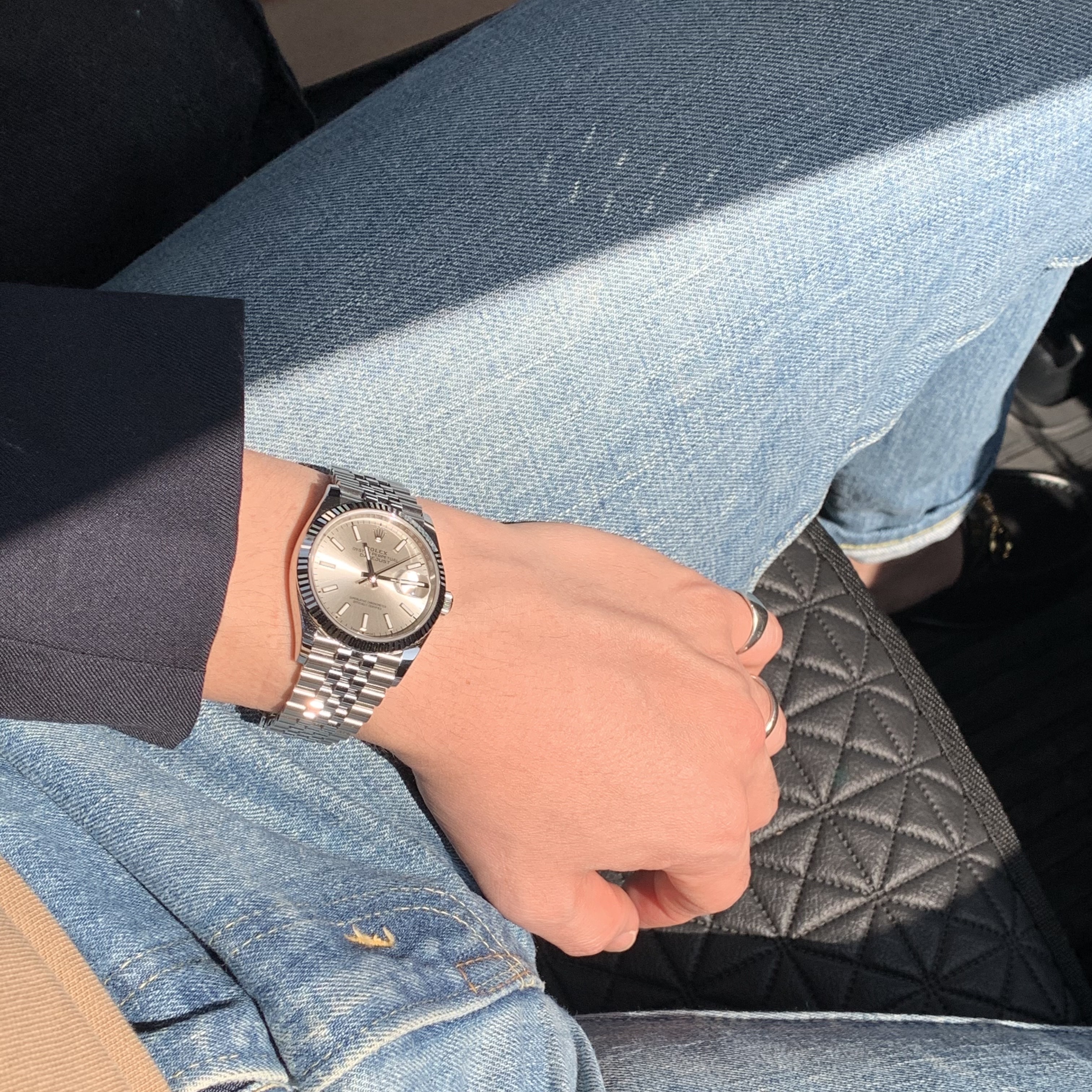 Rolex Datejust 36mm 126234 Silver Jubilee 착용 스타일 - 1