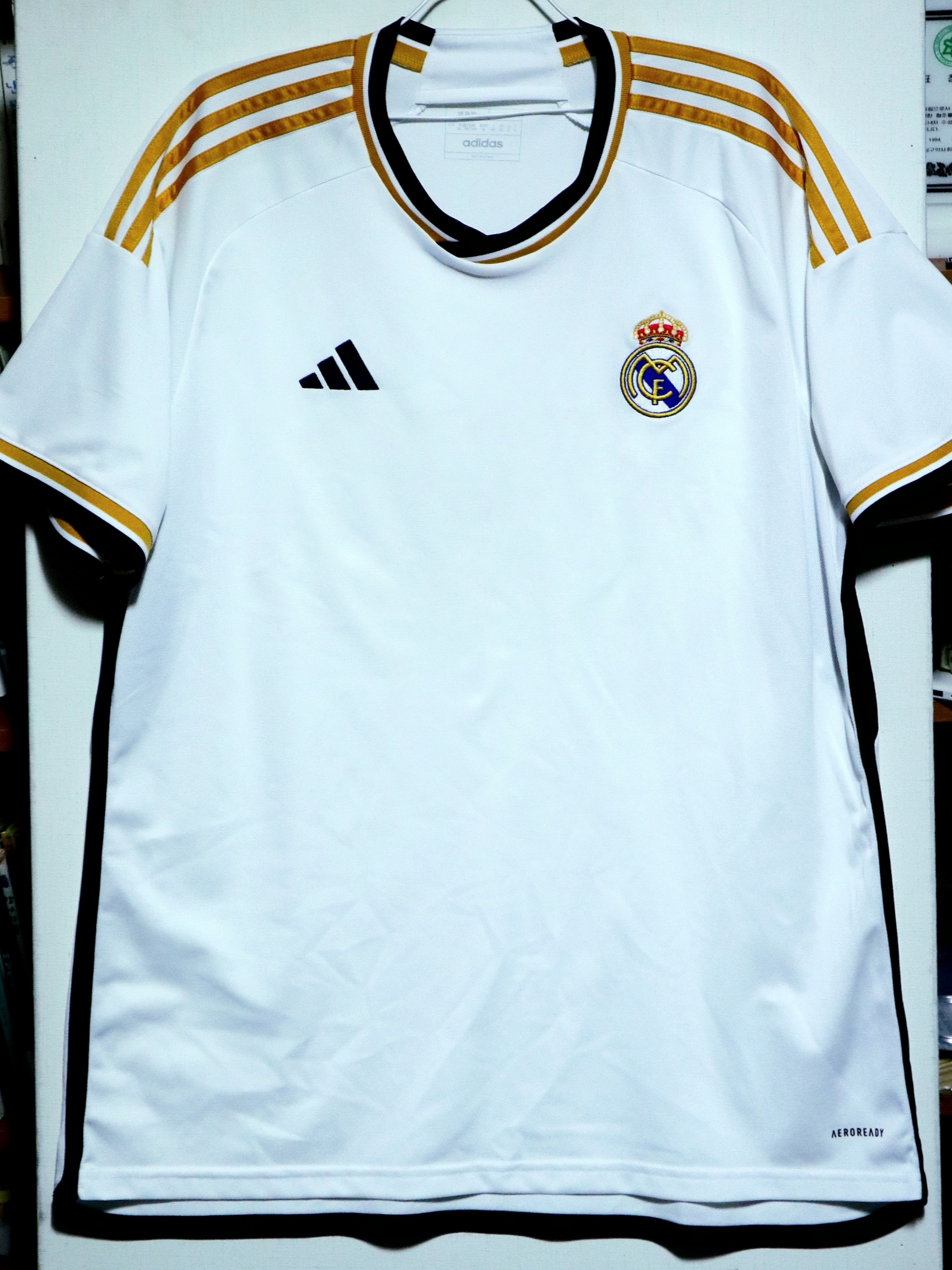 Adidas Real Madrid 2023/24 Home Jersey White - KR Sizing (Non Marking Ver.) 착용 스타일 - 7