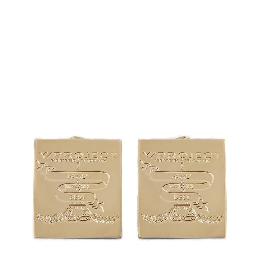 Y/Project Mini Paris Best Earrings Gold - 23SS 착용 스타일 - 1