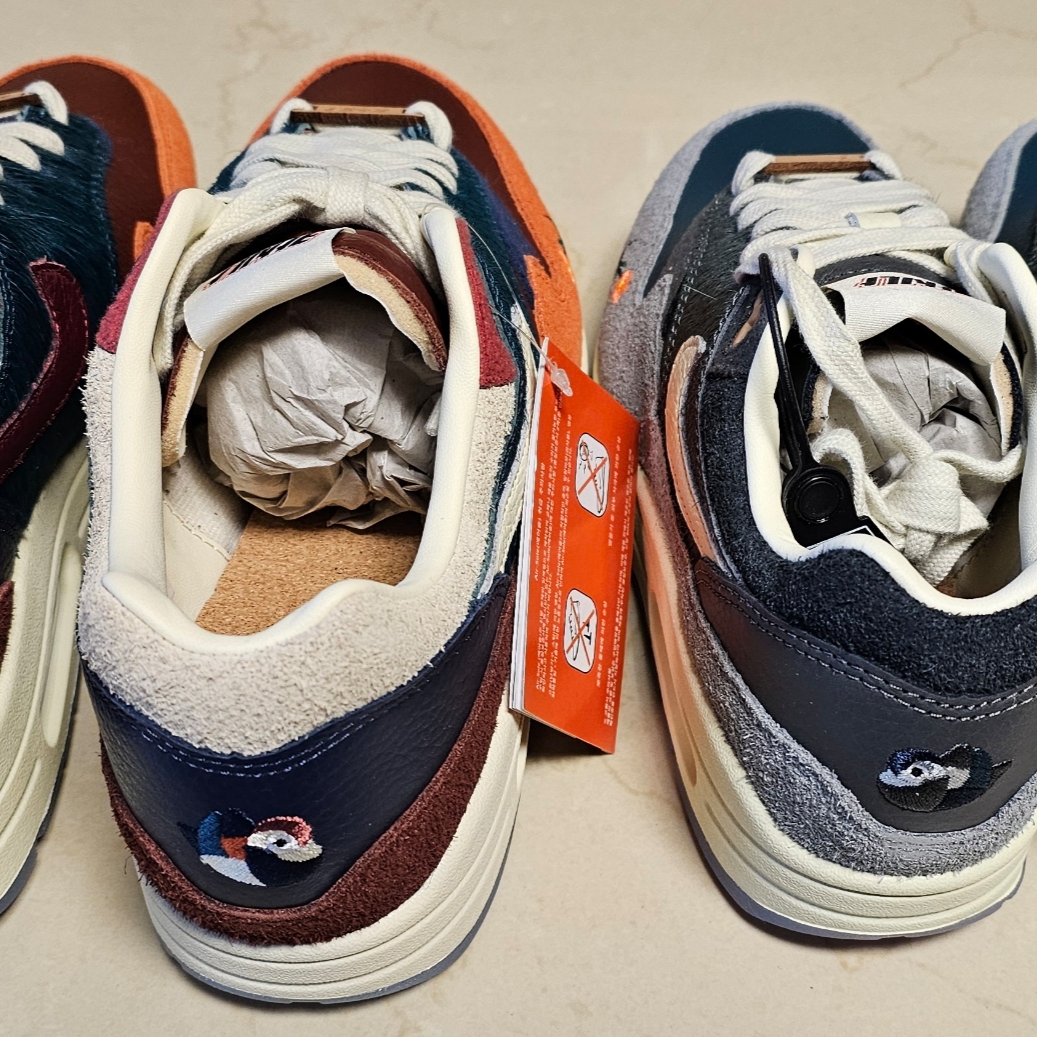Nike x Kasina Air Max 1 SP Won-Ang Particle Grey, Nike x Kasina Air Max 1 SP Won-Ang Orange 착용 스타일 - 7