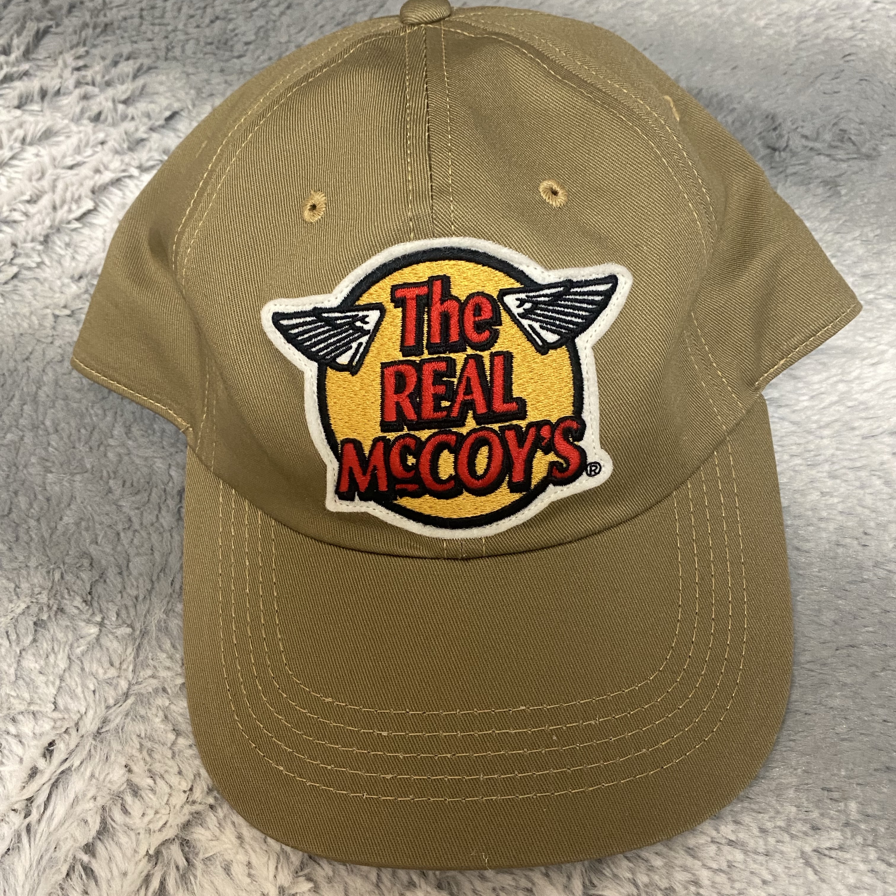 The Real McCoy's Logo Baseball Cap Khaki 착용 스타일