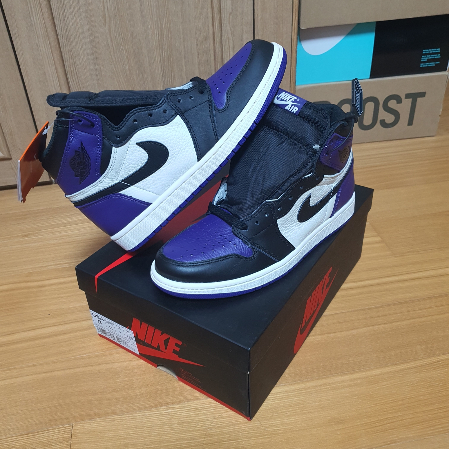 Jordan 1 Retro High Court Purple 착용 스타일 - 10
