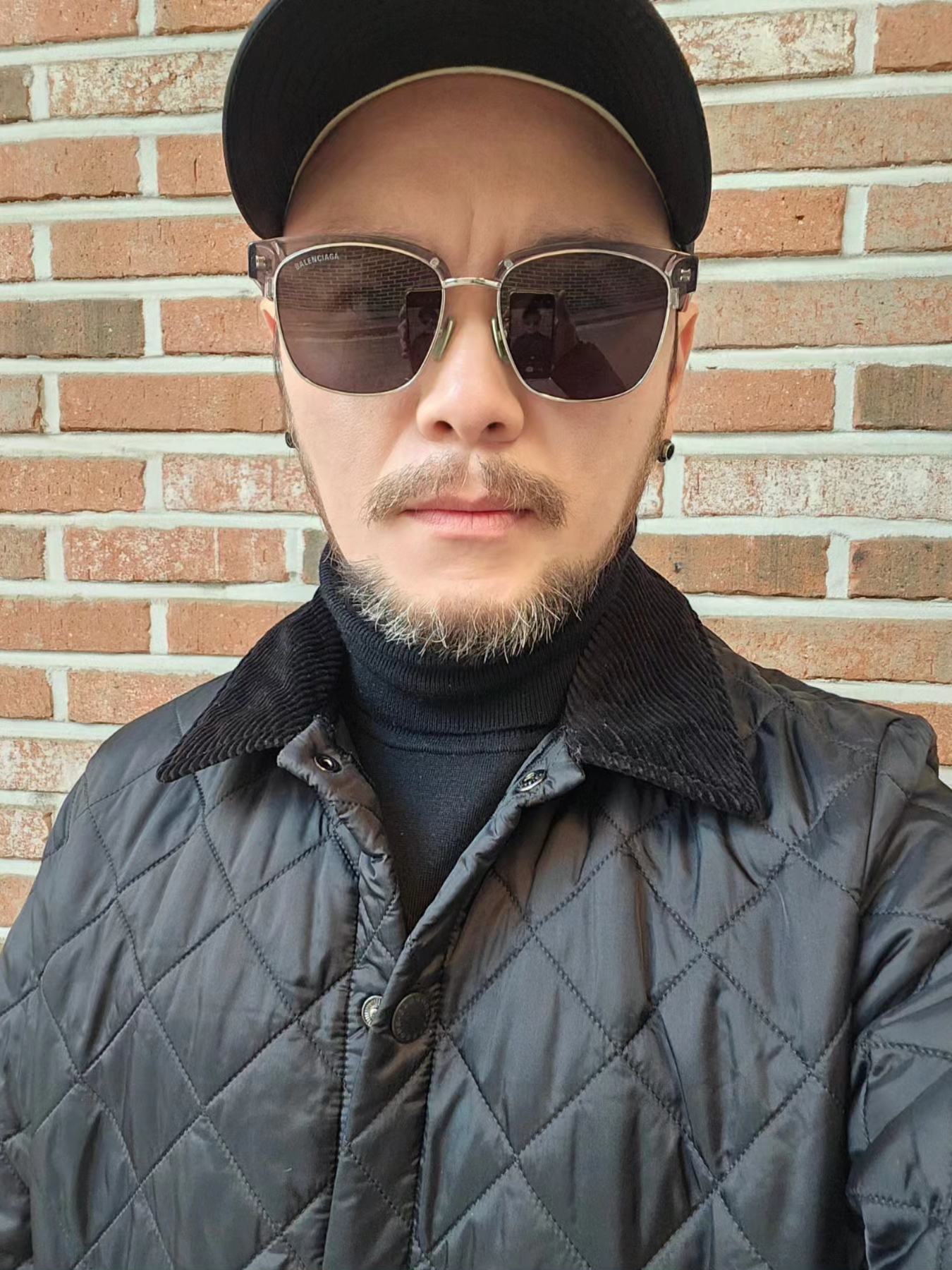 Barbour Heritage Liddesdale Quilted Jacket Black 착용 스타일 - 1