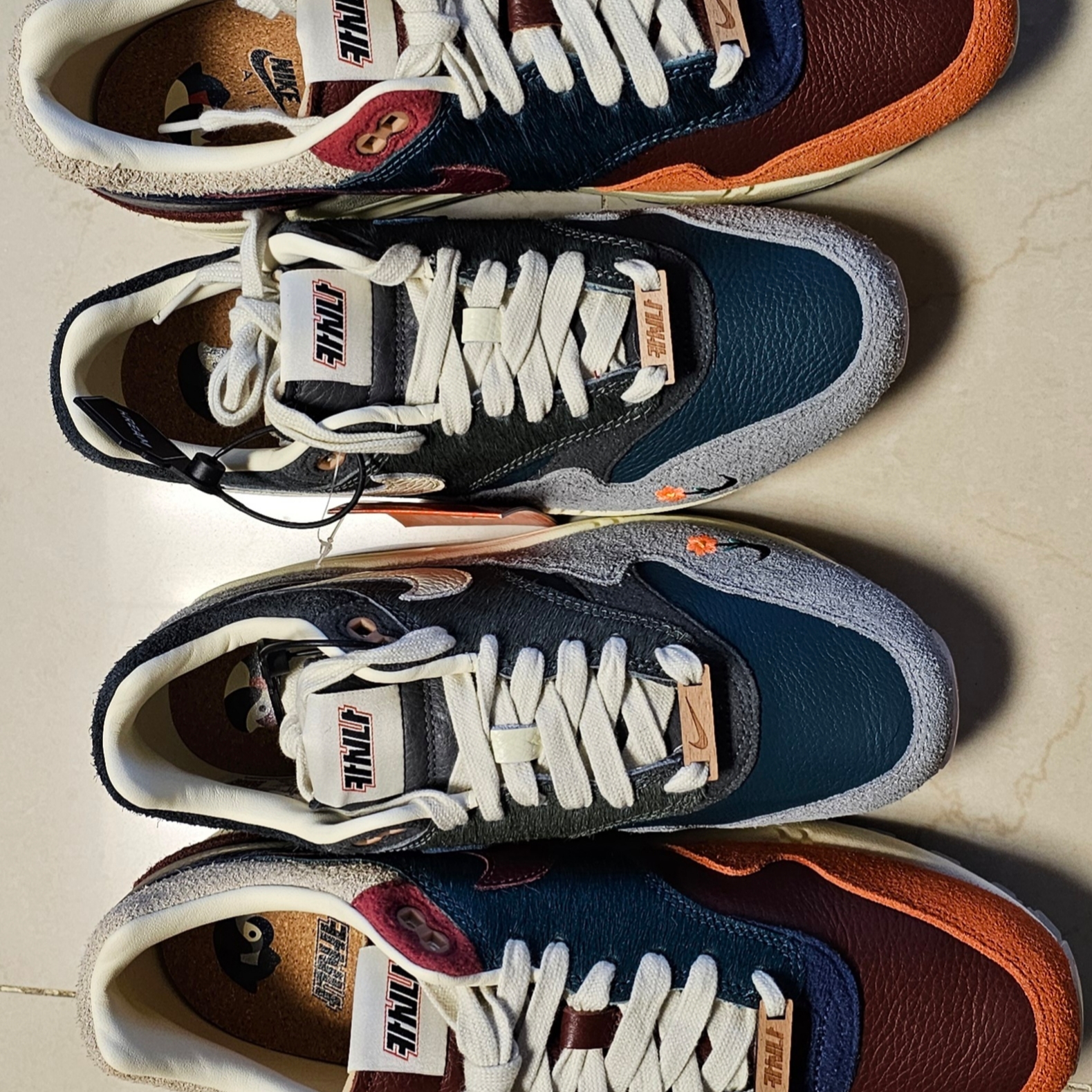 Nike x Kasina Air Max 1 SP Won-Ang Particle Grey, Nike x Kasina Air Max 1 SP Won-Ang Orange 착용 스타일 - 3