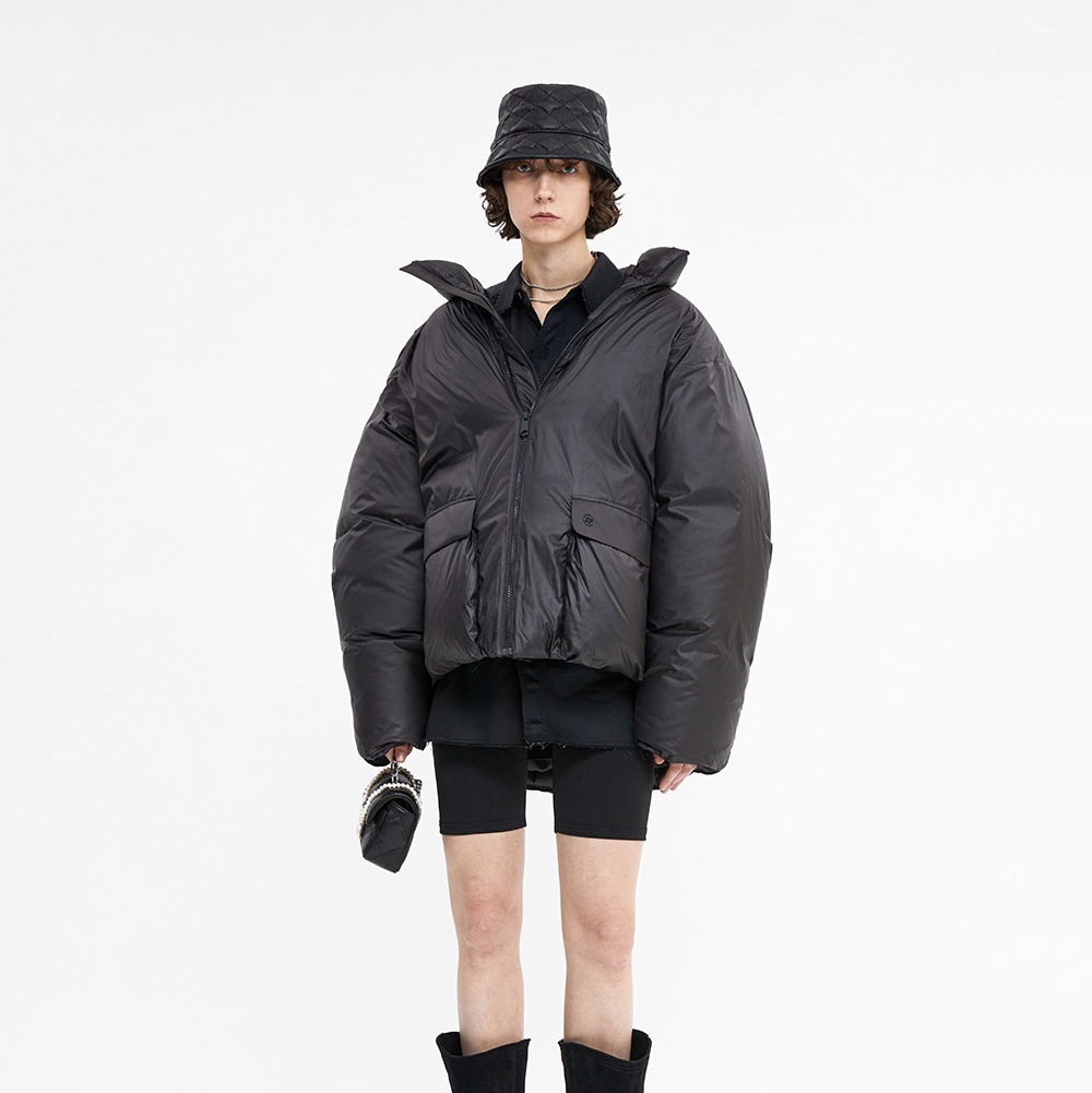 Ader Error Mestan Puffer Jacket Black 착용 스타일