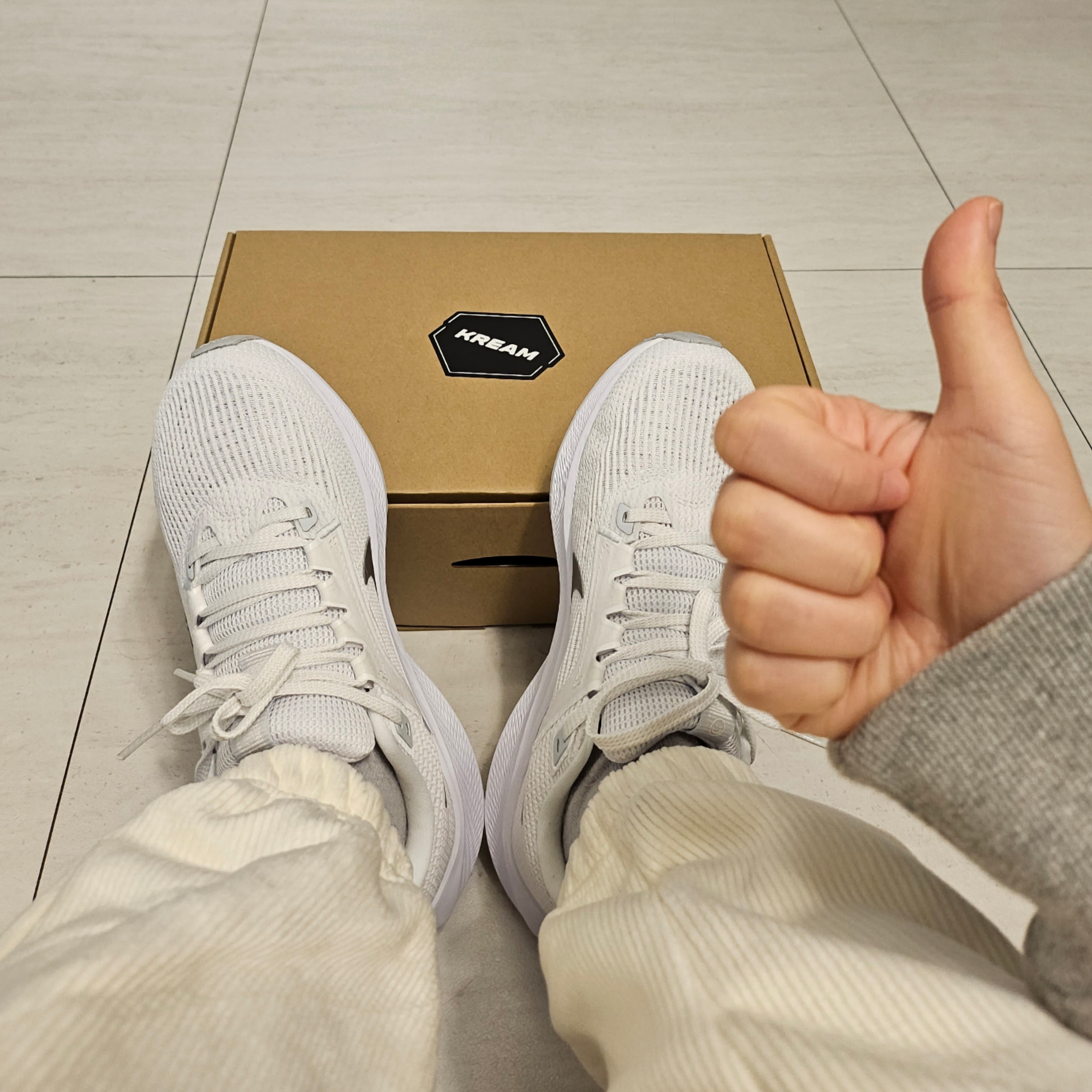 (W) Nike Air Zoom Pegasus 40 White Metallic Silver 착용 스타일