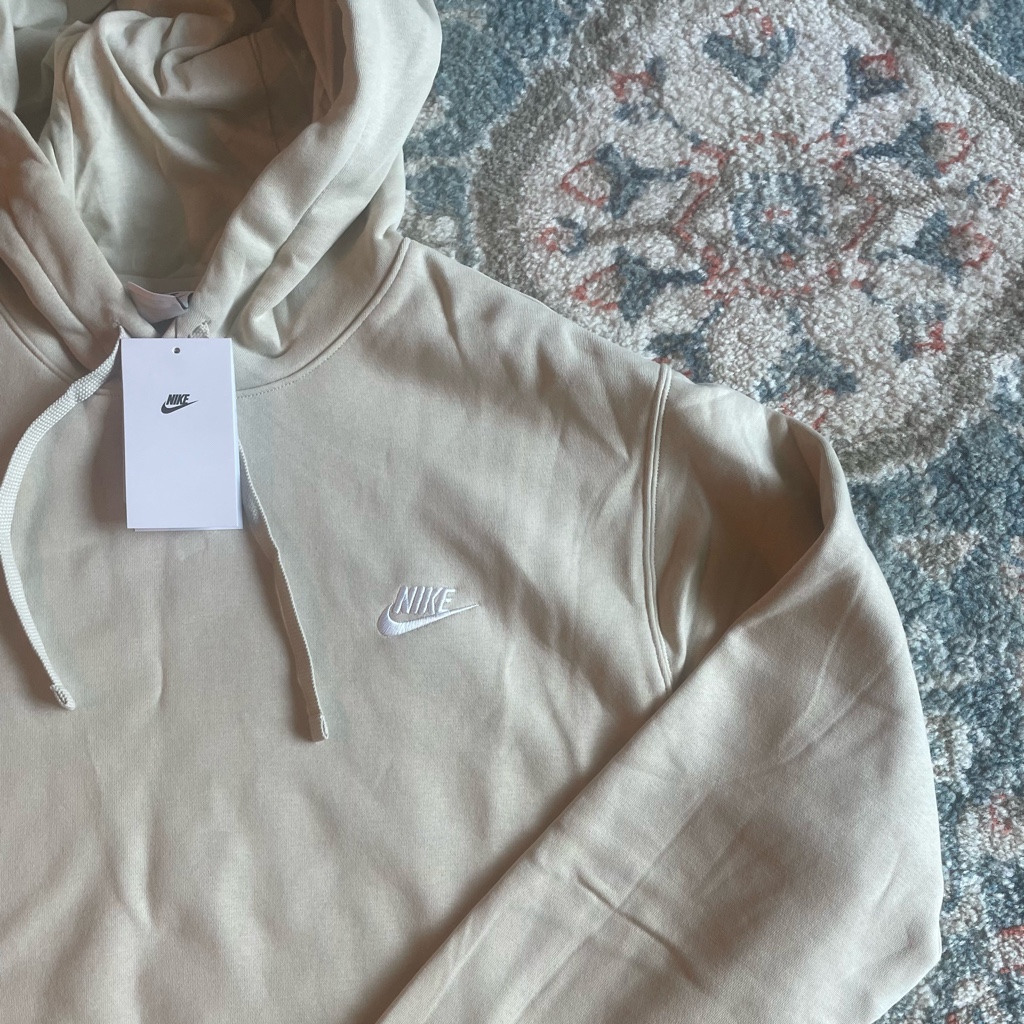 Nike NSW Club Fleece Pullover Hoodie Rattan - Asia 착용 스타일 - 2