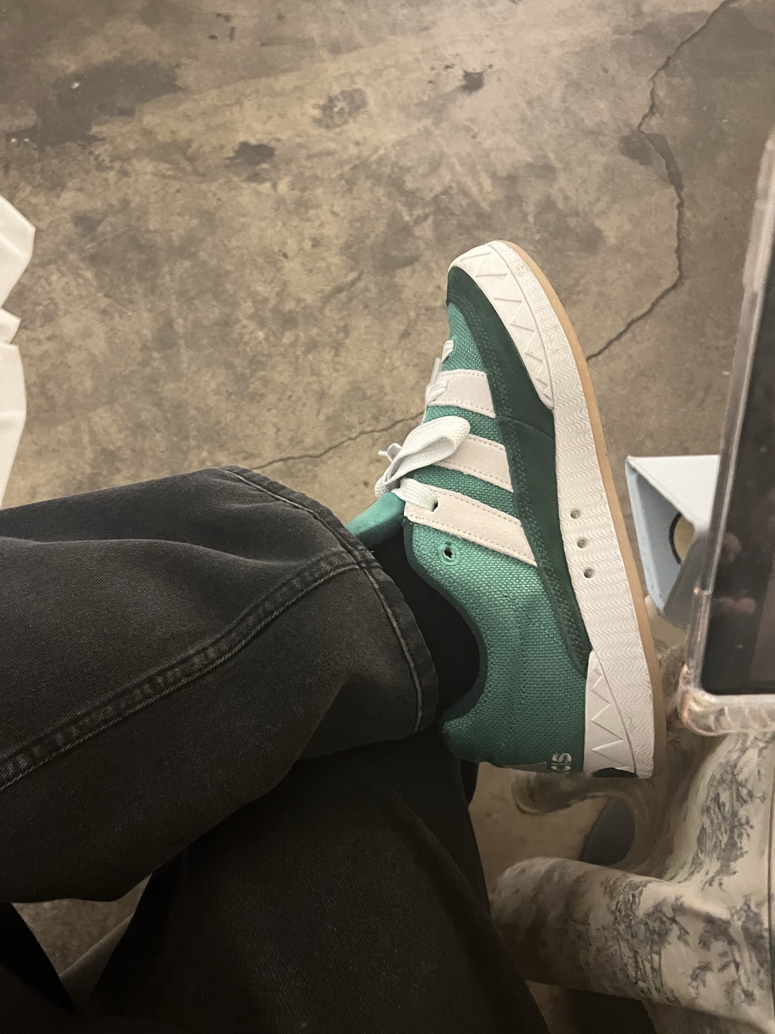 Adidas Adimatic Green 착용 스타일 - 2