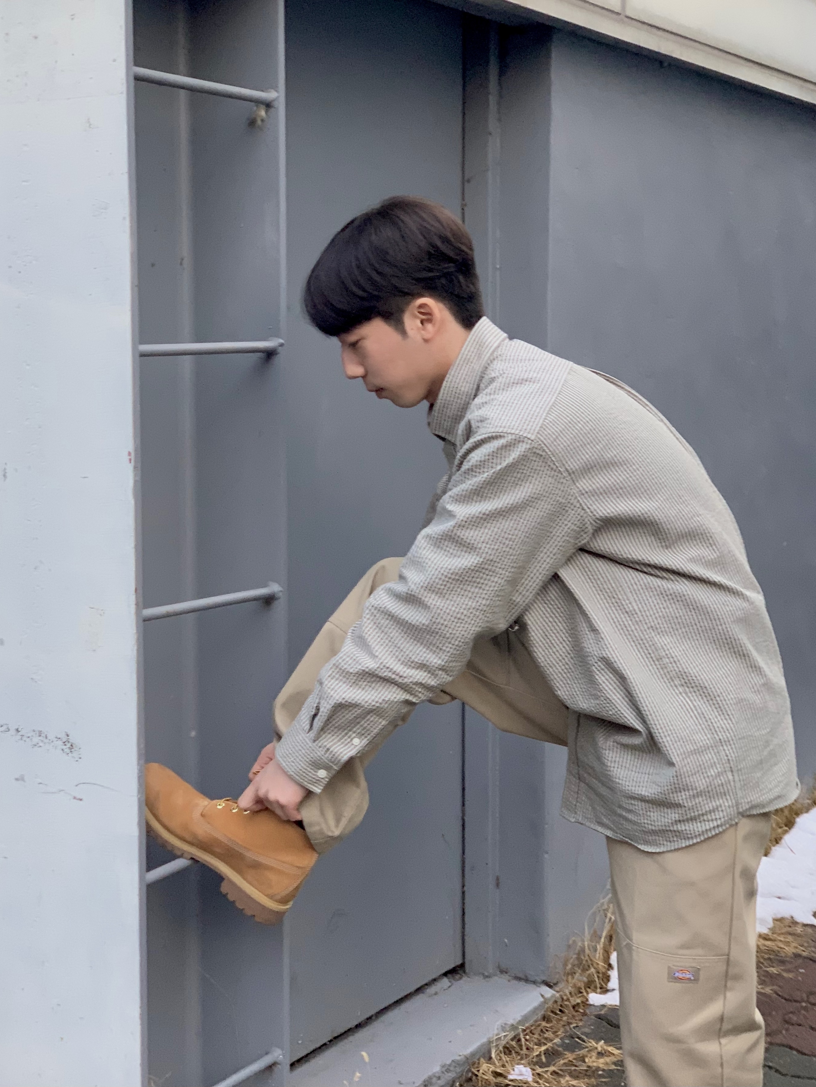 Timberland Premium 6 inch Waterproof Boot Wheat Nubuck - Wide 착용 스타일 - 3