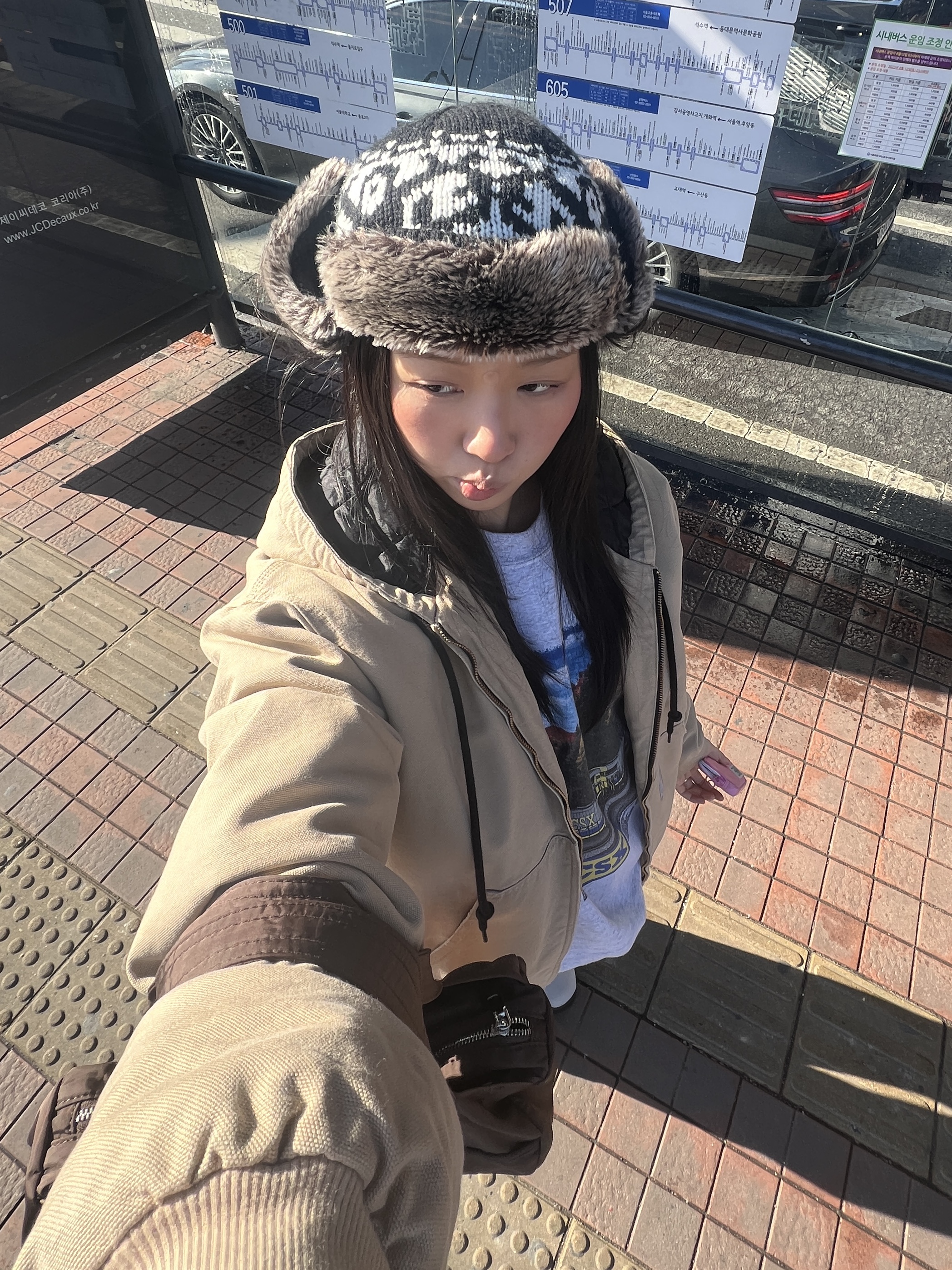 Carhartt WIP Dearborn Canvas OG Active Jacket Dusty Hamilton Brown Aged Canvas - Winter 착용 스타일 - 2