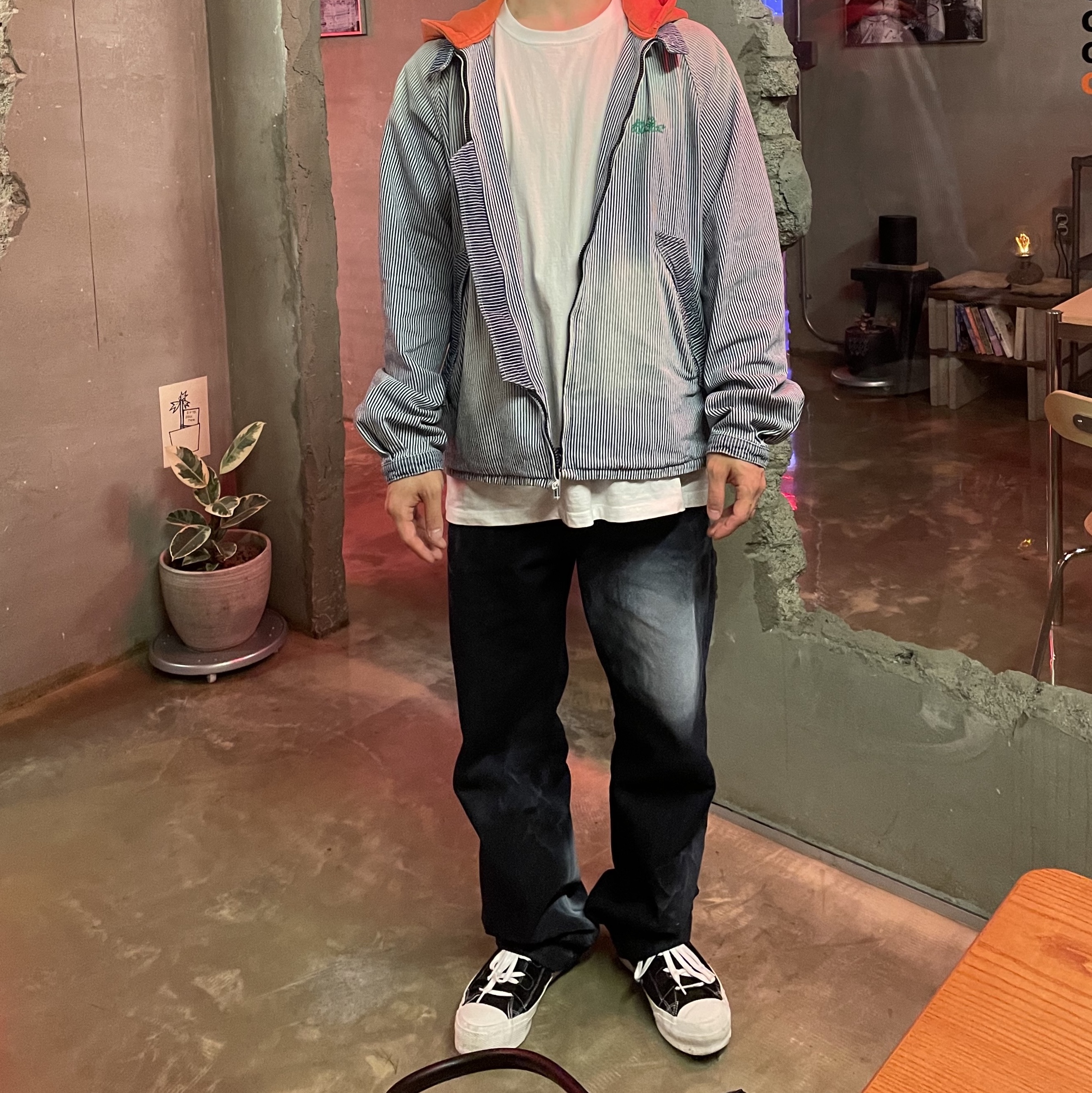 Ader Error Petri Jeans Blue 착용 스타일 - 1